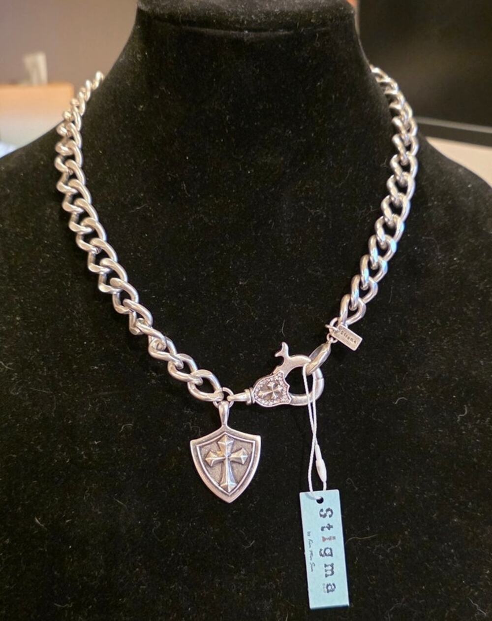 Stigma by Kim Min Sun Cross Emblem Necklace